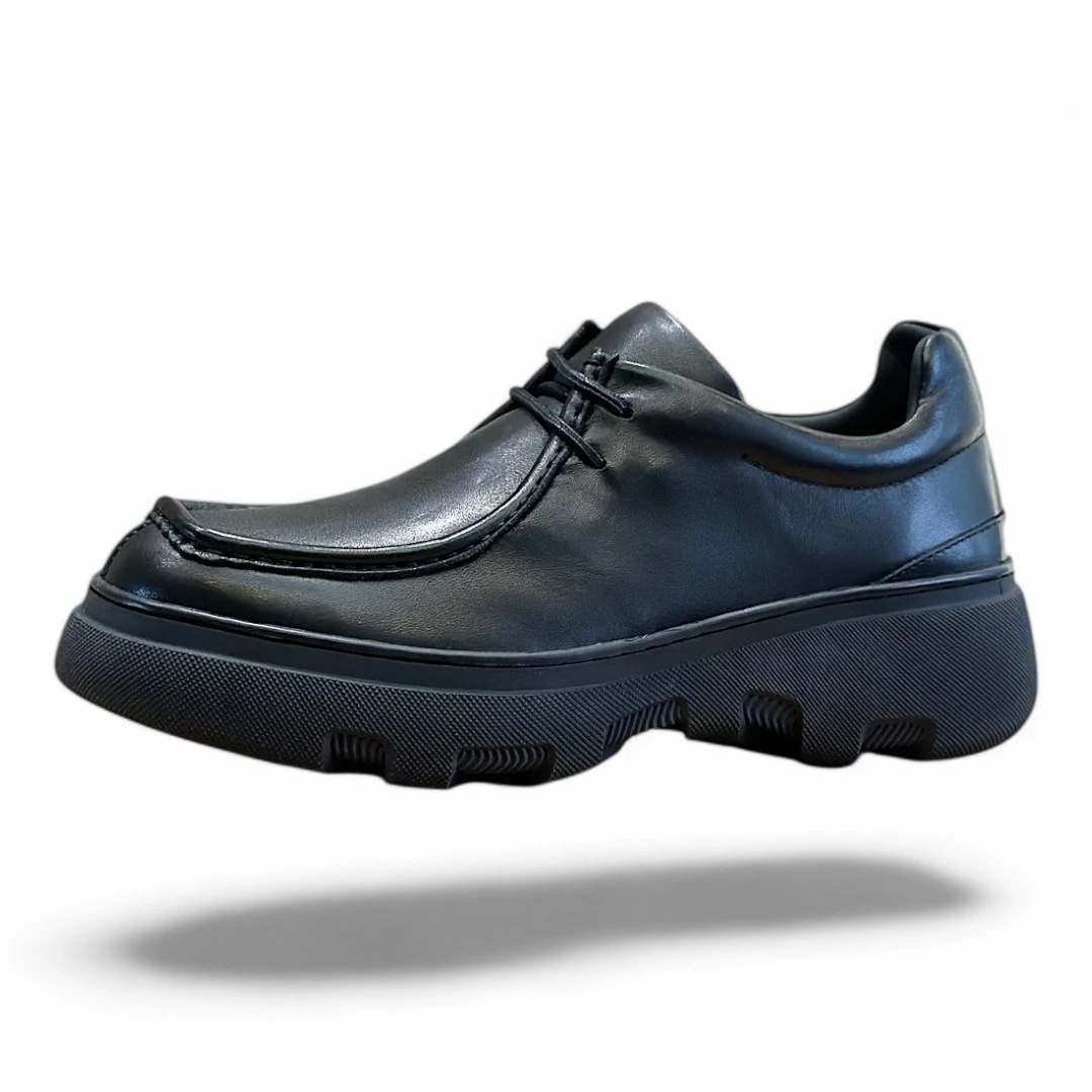 HERMÈS elevate derby black leather