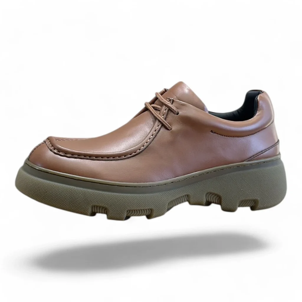 HERMÈS elevate derby brown leather