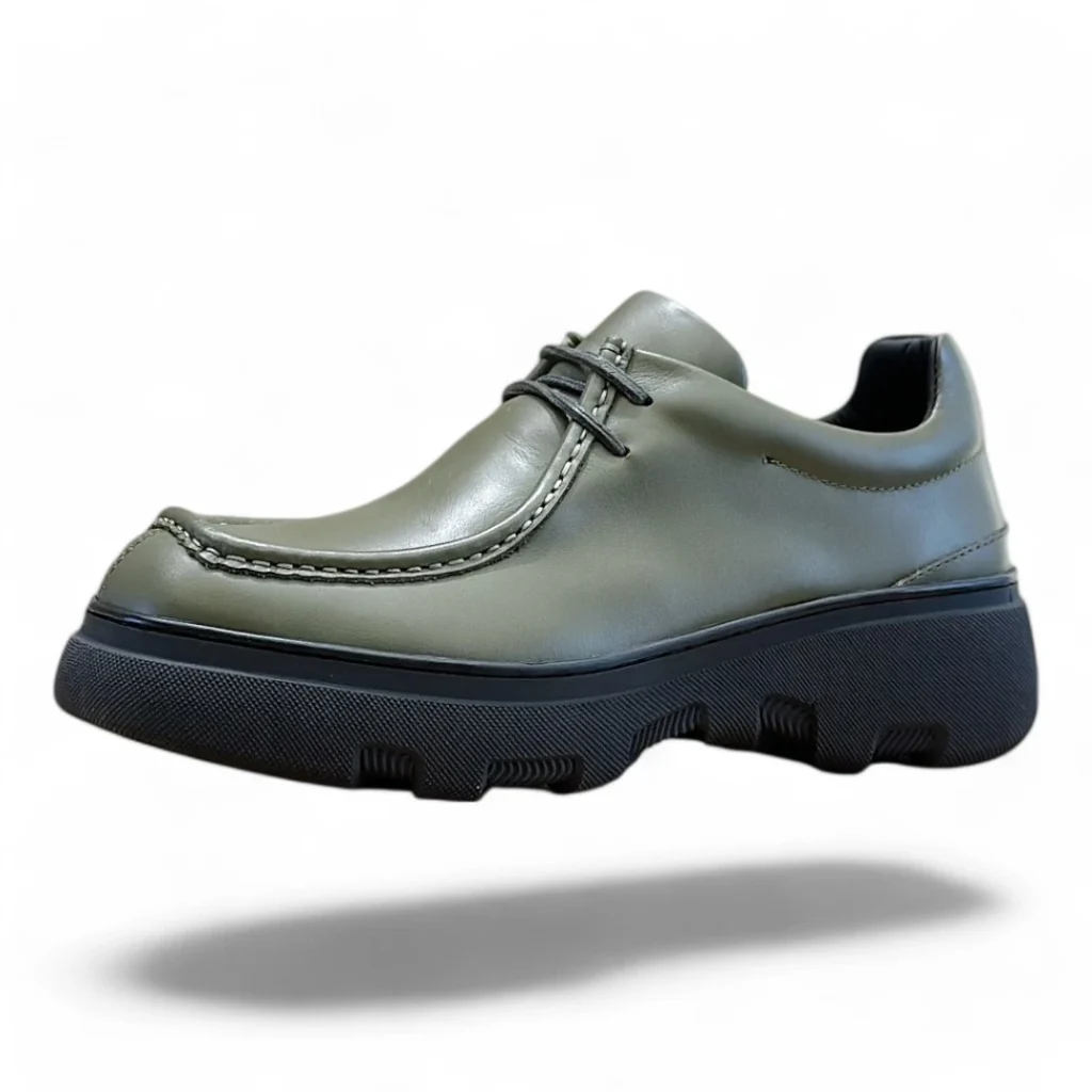 HERMÈS elevate derby olive leather