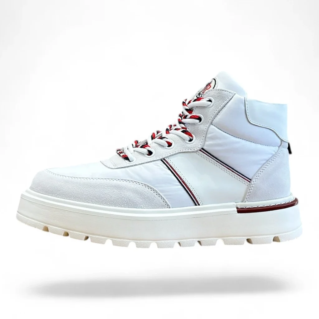 MONCLER leave no trace high-top white and red