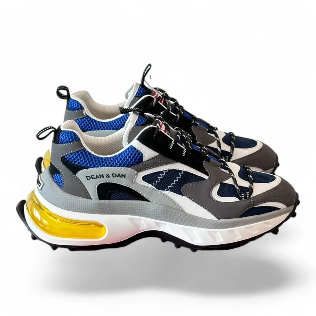 DSQUARED2 bubble sneaker 7 yellow, blue, and grey