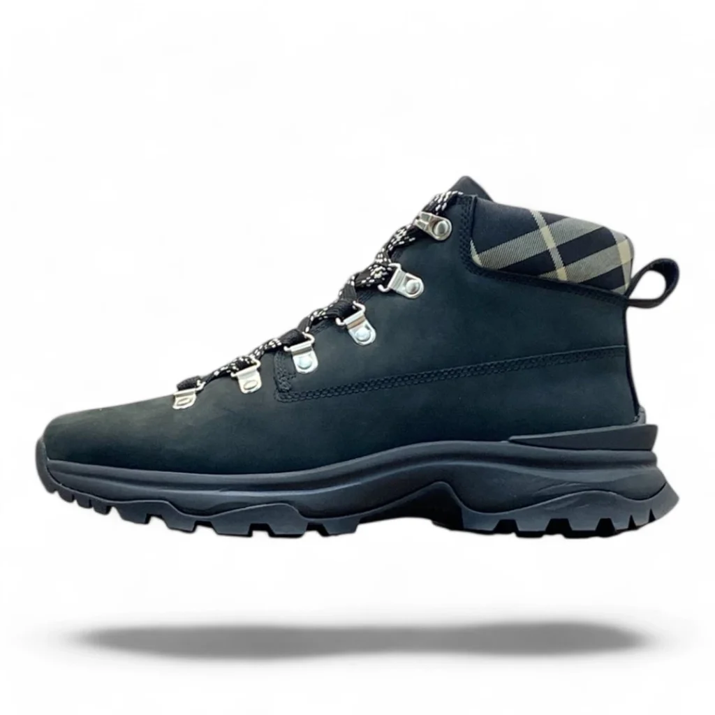 BURBERRY leather hiking boot black