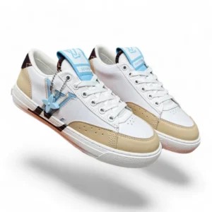 LOUIS VUITTON time out sneaker beige and white