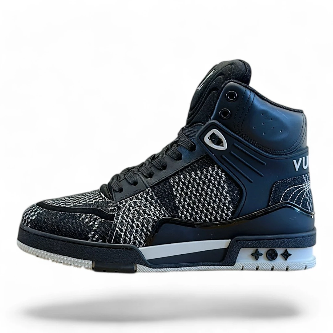 LOUIS VUITTON trainer high-top black and grey
