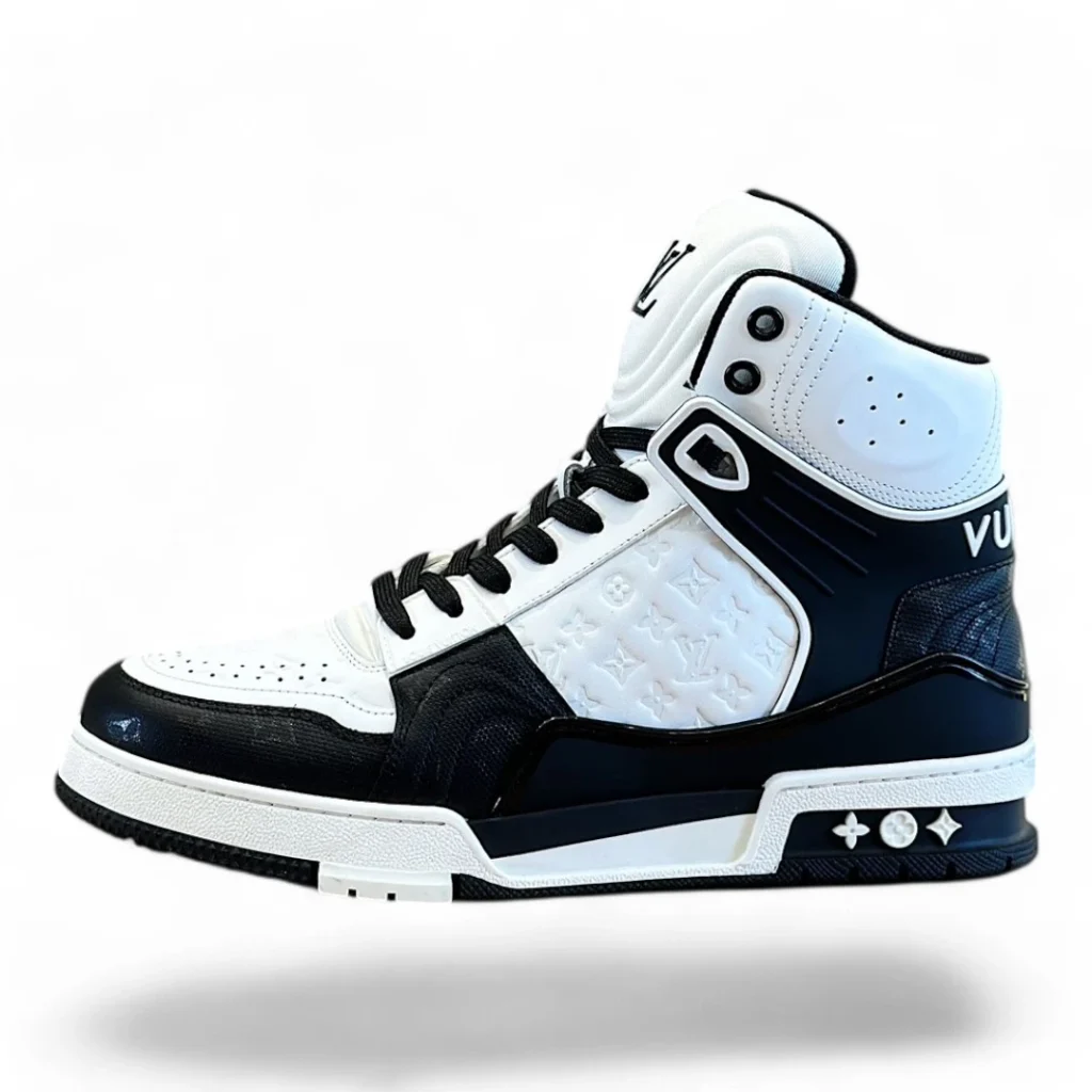 LOUIS VUITTON trainer high-top black and white