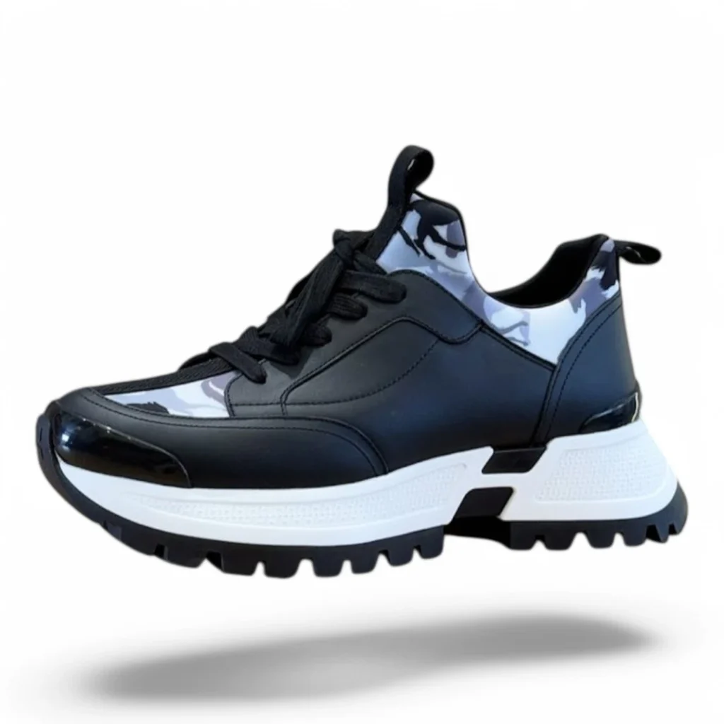 HERMÈS bounce sneaker black and white camouflage