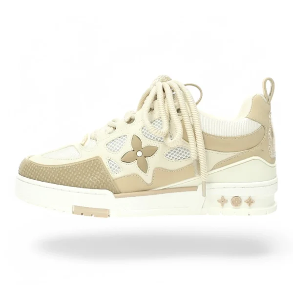 LOUIS VUITTON lv trainer mesh beige and white