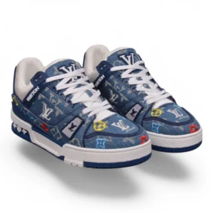 LOUIS VUITTON lv trainer blue and multicolor