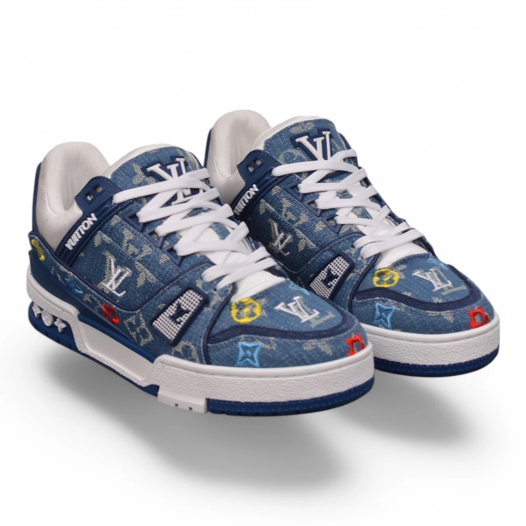 LOUIS VUITTON lv trainer blue and multicolor