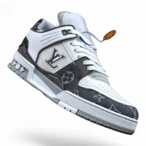 LOUIS VUITTON lv trainer grey and white