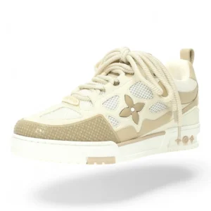 LOUIS VUITTON lv trainer mesh beige and white