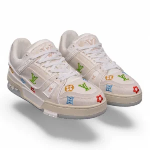 LOUIS VUITTON lv trainer white and multicolor