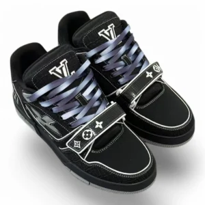 LOUIS VUITTON lv trainer black and denim