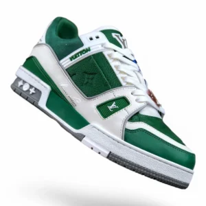 LOUIS VUITTON lv trainer green and white