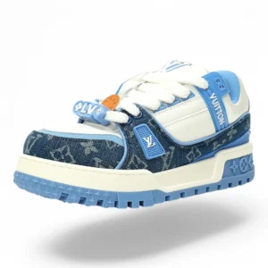 LOUIS VUITTON lv trainer maxi blue and white