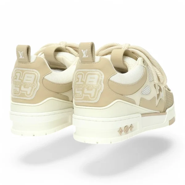 LOUIS VUITTON lv trainer mesh beige and white