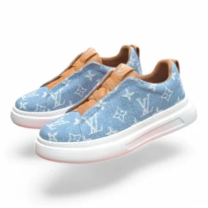 LOUIS VUITTON lv slip-on blue and monogram