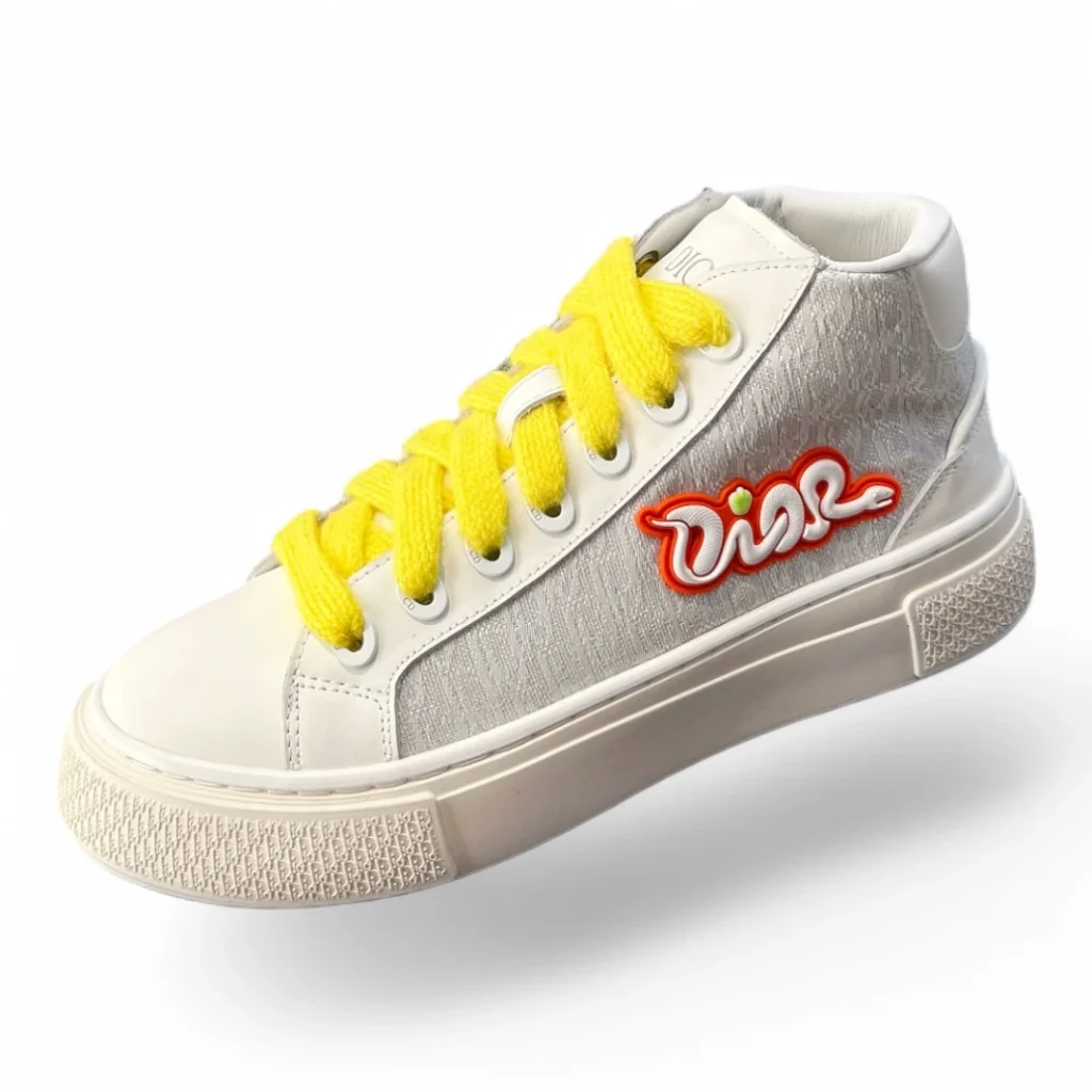 DIOR b23 high-top white and yellow