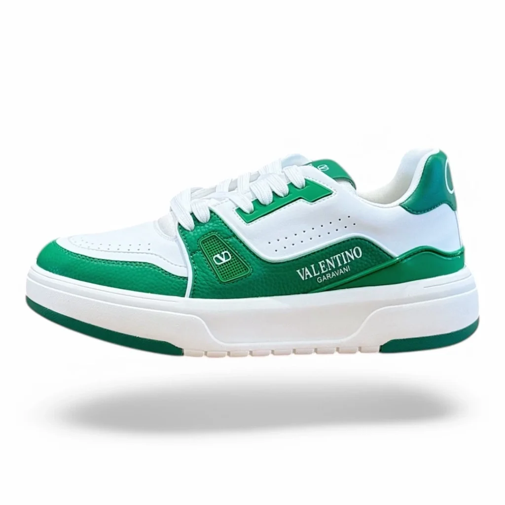 VALENTINO one stud green and white