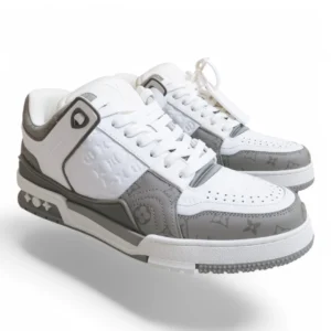 LOUIS VUITTON lv trainer grey and white