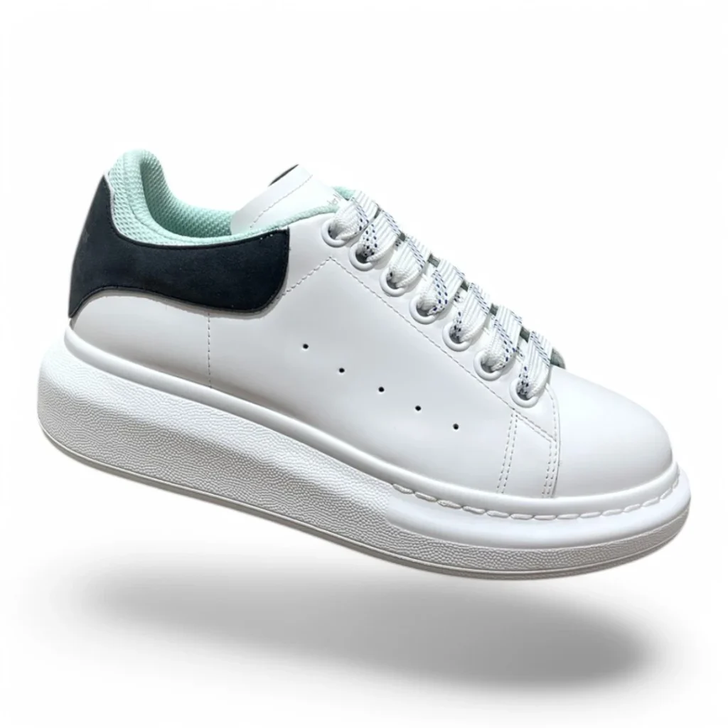 ALEXANDER MCQUEEN oversized sneaker white and mint green