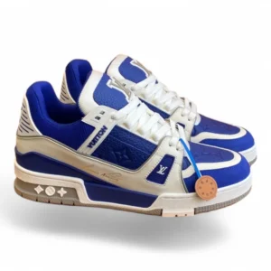 LOUIS VUITTON lv trainer blue and white
