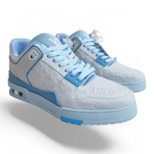 LOUIS VUITTON lv trainer light blue and grey