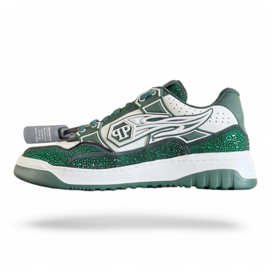 PHILIPP PLEIN phantom kick$ green and white