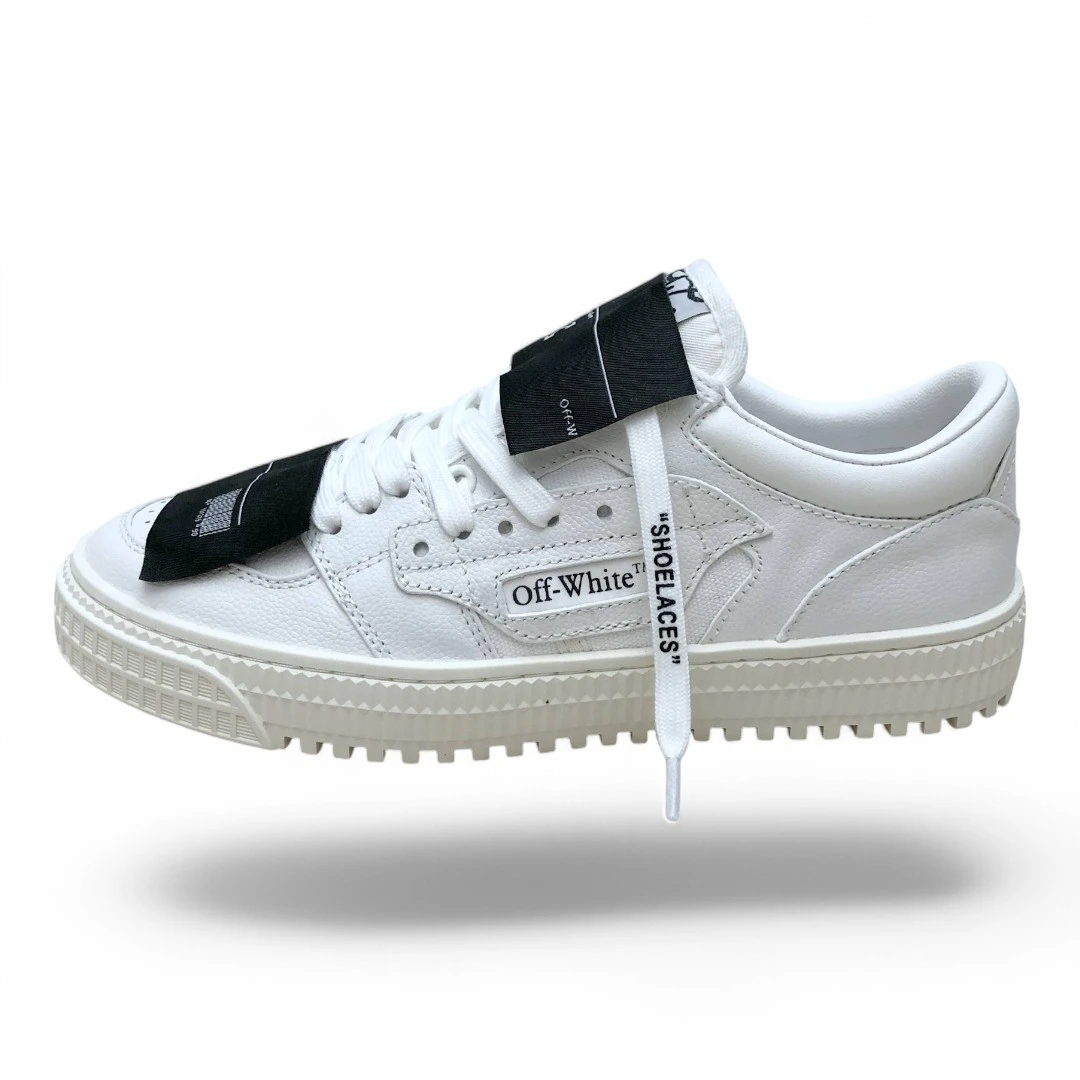 OFF-WHITE out of office white and black with black tags