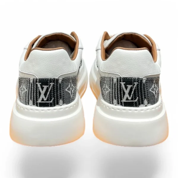 LOUIS VUITTON lv trainer monogram denim black and white