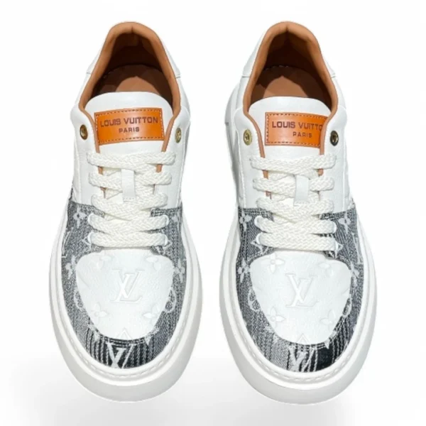 LOUIS VUITTON lv trainer monogram denim black and white