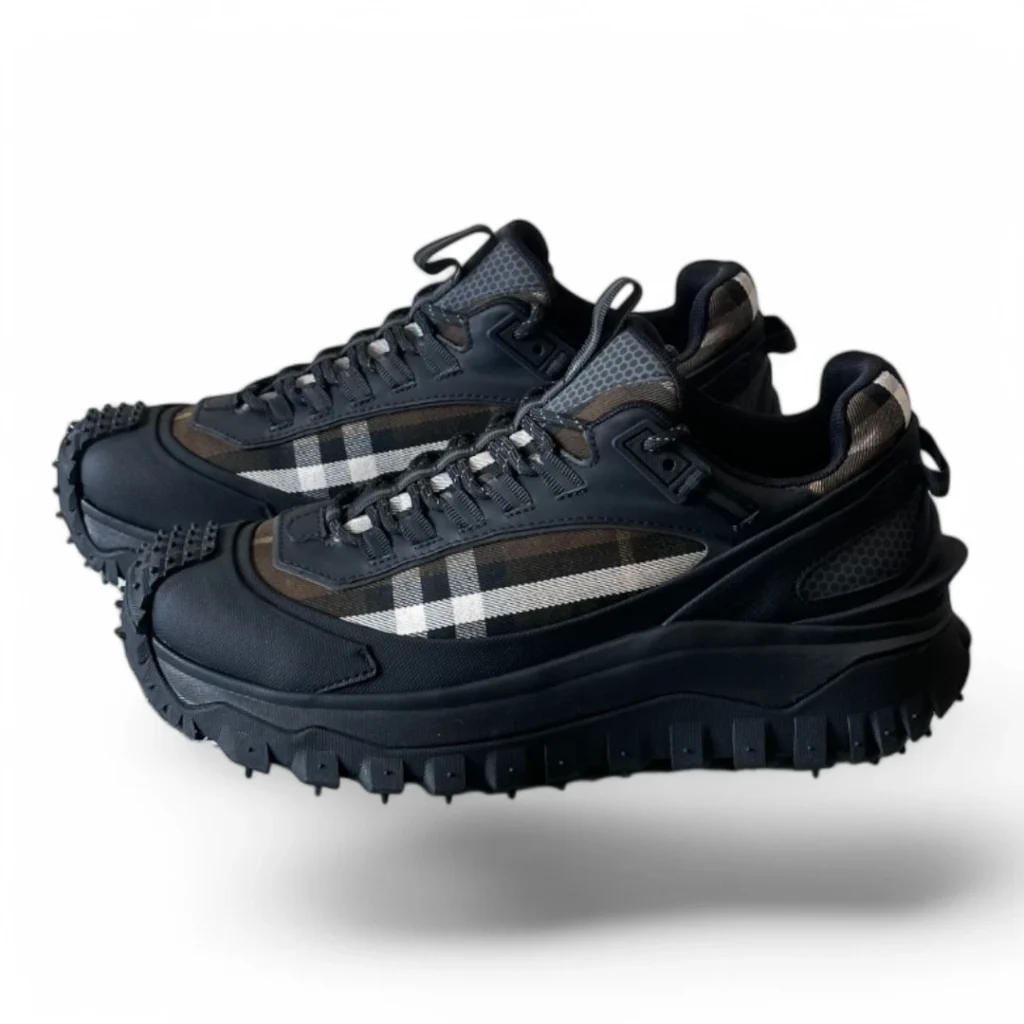 BURBERRY arthur sneaker black and brown check