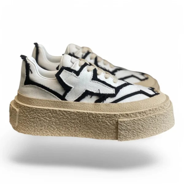 MMY high sole skate shoes sneaker Black and White
