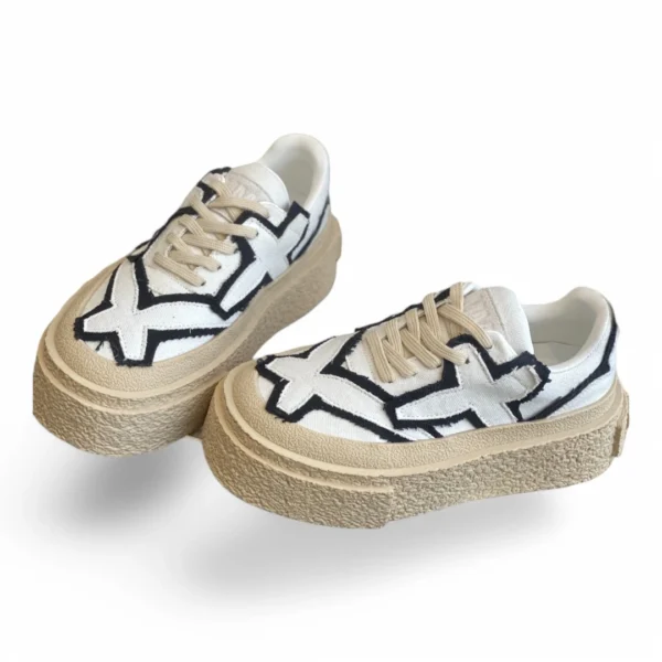 MMY high sole skate shoes sneaker Black and White
