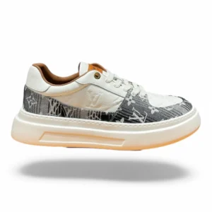 LOUIS VUITTON lv trainer monogram denim black and white