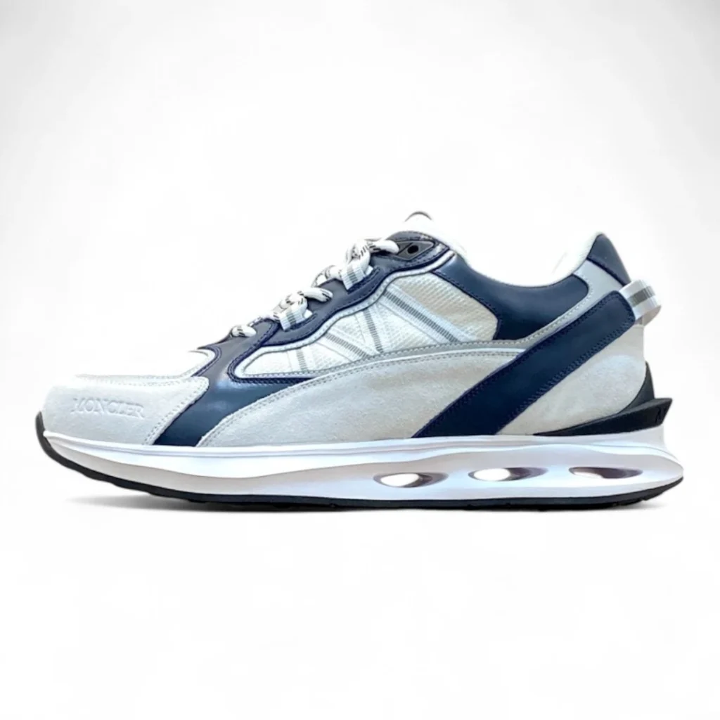 MONCLER trailgrip knit low white and navy