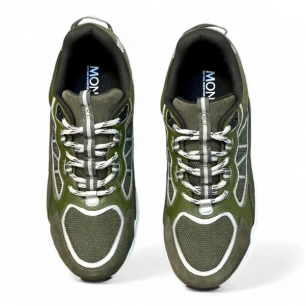 MONCLER trailgrip knit low green and grey
