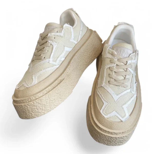 MMY high sole skate shoes sneaker biege