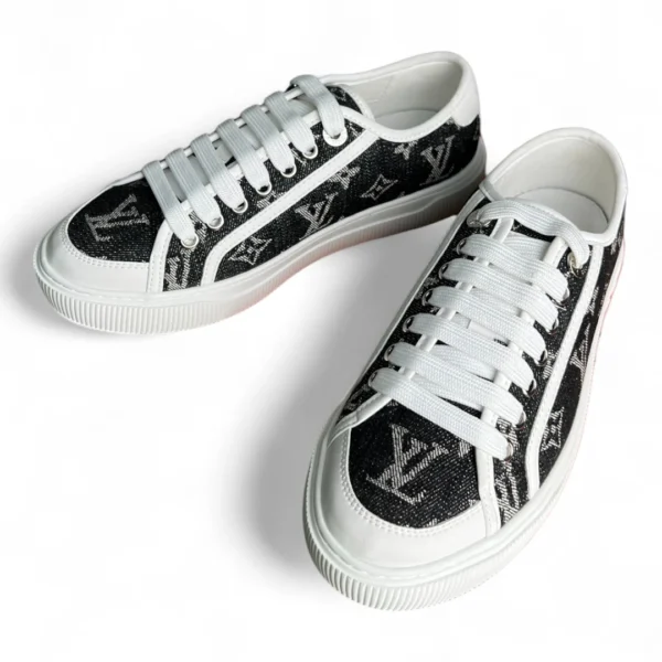 LOUIS VUITTON lv luxembourg samothrace sneaker monogram denim black