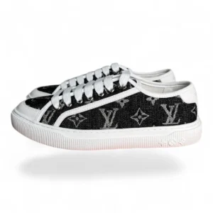 LOUIS VUITTON lv luxembourg samothrace sneaker monogram denim black