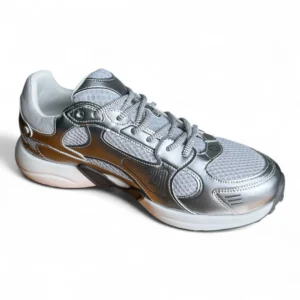 LOUIS VUITTON lv runner tatic sneaker silver and grey