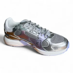 LOUIS VUITTON lv runner tatic sneaker silver and lavender