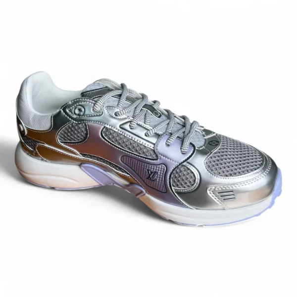 LOUIS VUITTON lv runner tatic sneaker silver and lavender
