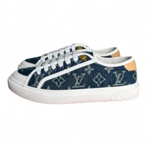 LOUIS VUITTON lv luxembourg samothrace sneaker monogram denim blue