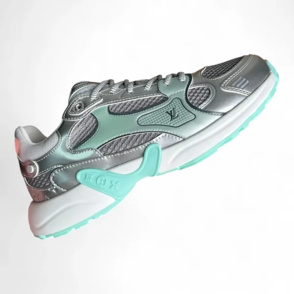 LOUIS VUITTON lv runner tatic sneaker silver and light blue