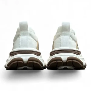 HERMÈS bounce sneaker white and taupe