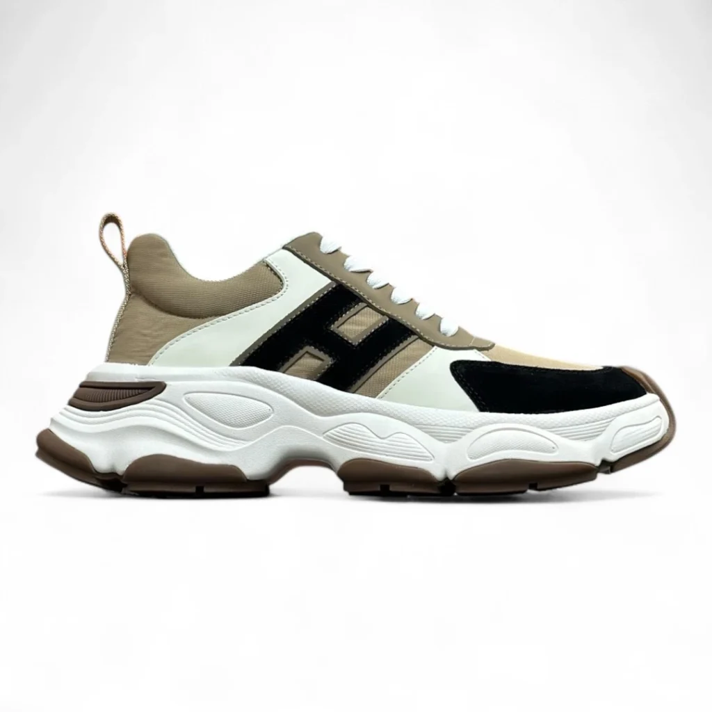 HERMÈS bounce sneaker cream and black