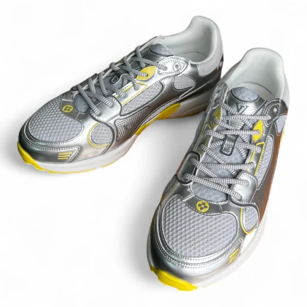 LOUIS VUITTON lv runner tatic sneaker silver and yellow