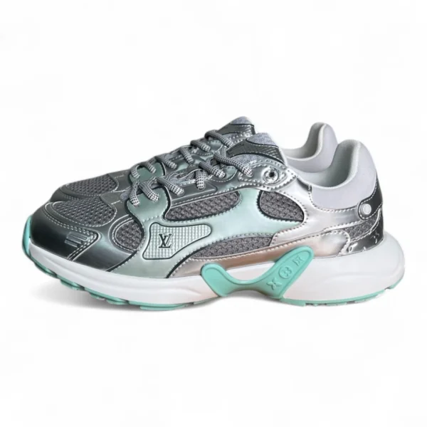 LOUIS VUITTON lv runner tatic sneaker silver and light blue