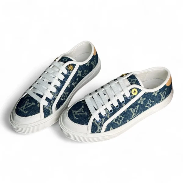 LOUIS VUITTON lv luxembourg samothrace sneaker monogram denim blue